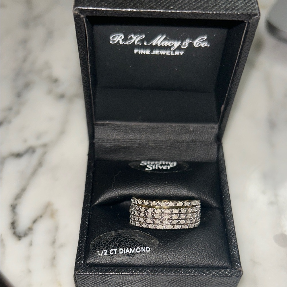 Silver Diamond Ring